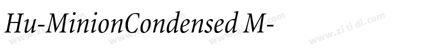 Hu-MinionCondensed M字体转换